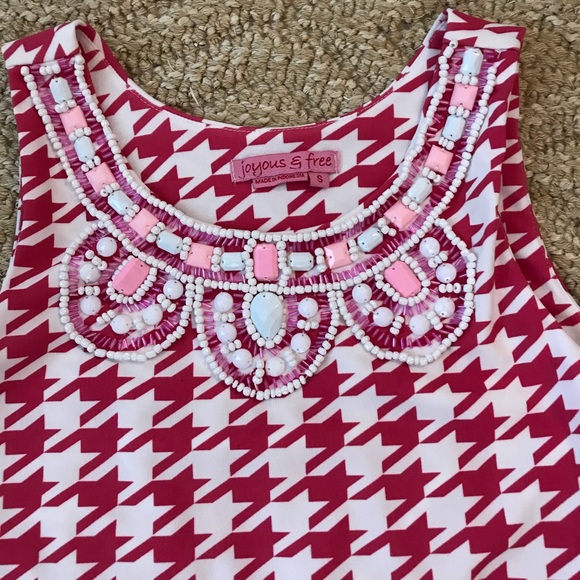 Pink & White Herringbone dress! - Picture 2 of 4
